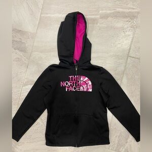 The North Face Kids Black and Pink Hoodie XS